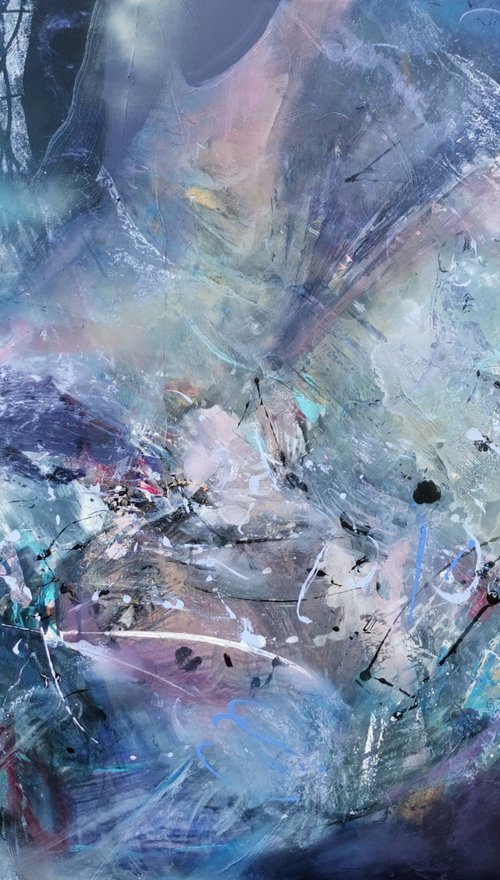 Gigantic xxl huge size 200 cm painting Between a whale song and a broken butterfly wing master O Kloska by Kloska Ovidiu