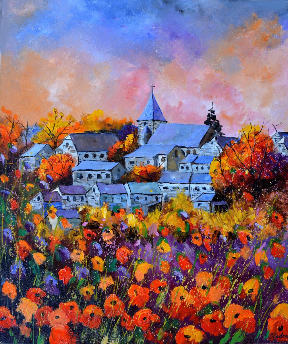 A village in Autumn - 67 - Awagne by Pol Henry Ledent