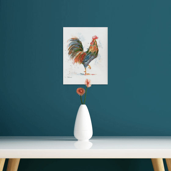 Rooster standing Proud