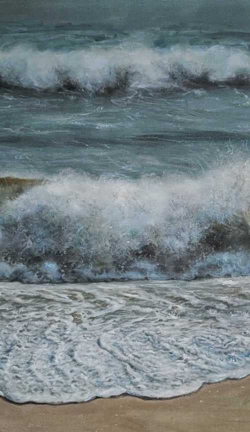 wave1, 48x36 in by Vishalandra Dakur