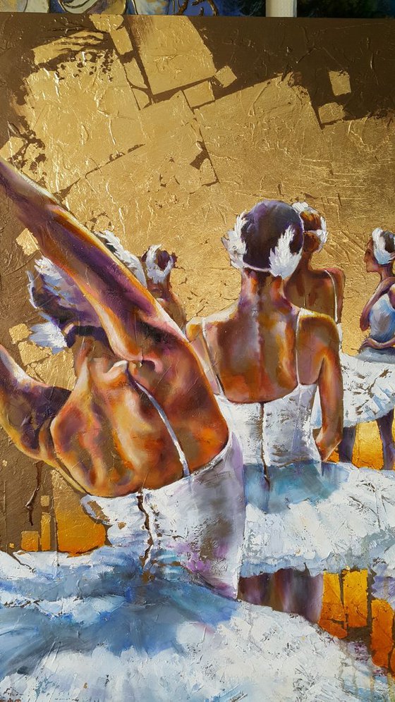 Painting "Premiere" , original large artwork, Ballet, Ballerina, ballet dancer