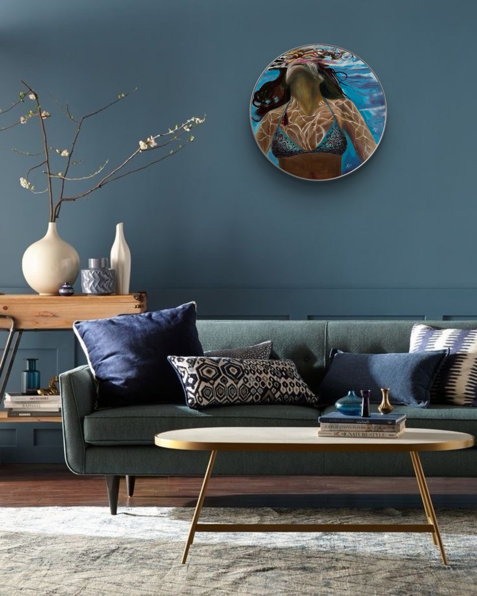 Impressionistic Portrait Oil Painting By Aisylu Burangulova, 20 X 20, Breath, Original Artwork