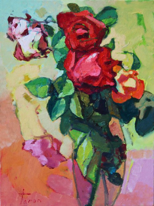 Scarlet roses by Taron Khachatryan