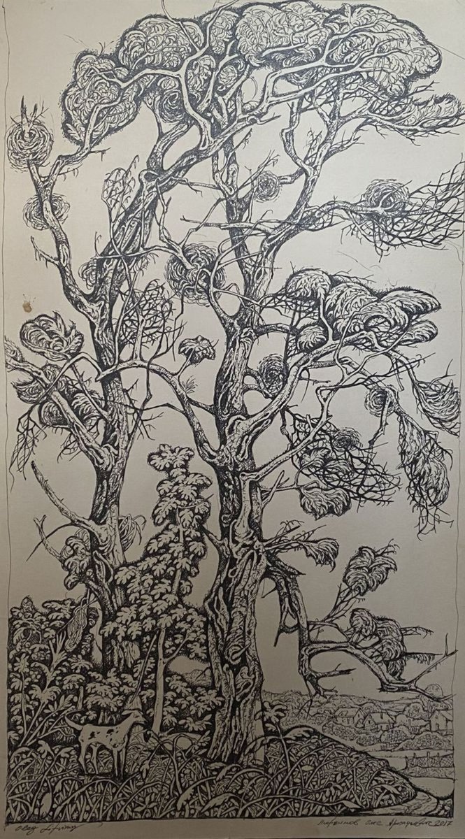 Impressionistic Landscape Painting By Oleg And Alexander Litvinov, 24 X 13", Autumn, Original Artwork