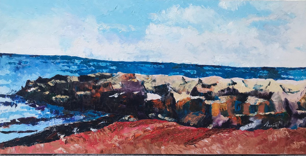 Avon Beach, Dorset By Shazia Mufti, 39 X 20, Artwork For Sale On Artfinder