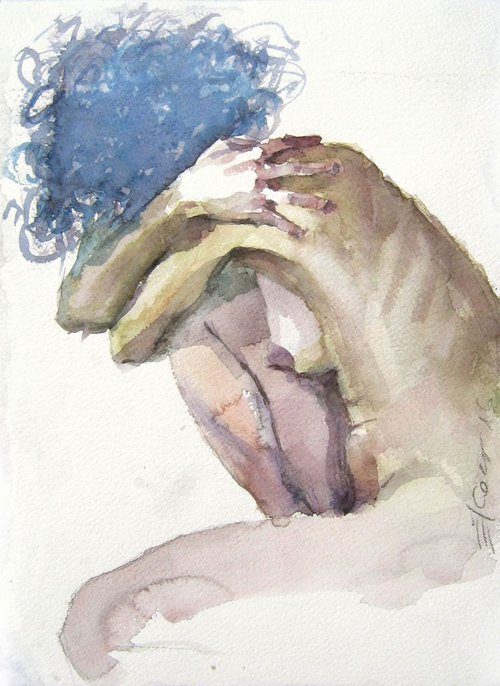 bluebell nude by Goran Žigolić Watercolors