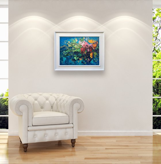 Colorful Roses Oil Painting on Canvas