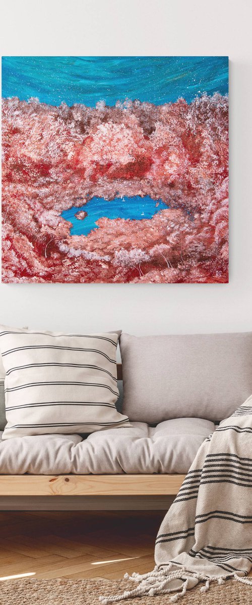 Autumn silence in dark coral tones by Rimma Savina