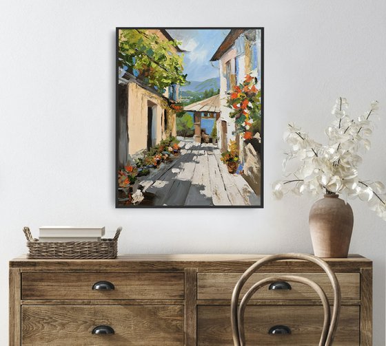 Sunlit Village, Mediterranean Courtyard.
