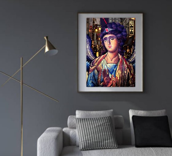 Guardian Angel with Fireflies