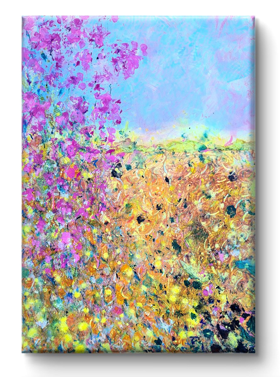 Expressive Painting , Where Remembrance Grows Iii By Marian Gorin, 28 X 39, Artwork For Sale On Artfinder