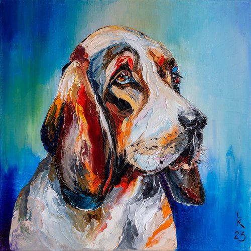 Sad Beagle by Liubov Kuptsova