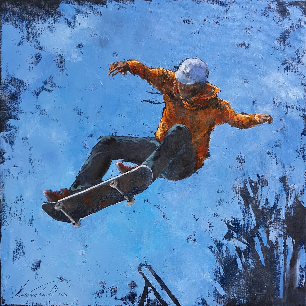 Painting , Cool Trick By Olha Laptieva, 20 X 20, Artwork For Sale On Artfinder