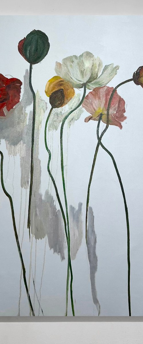 Expressive flowers 6 by Rosi Roys