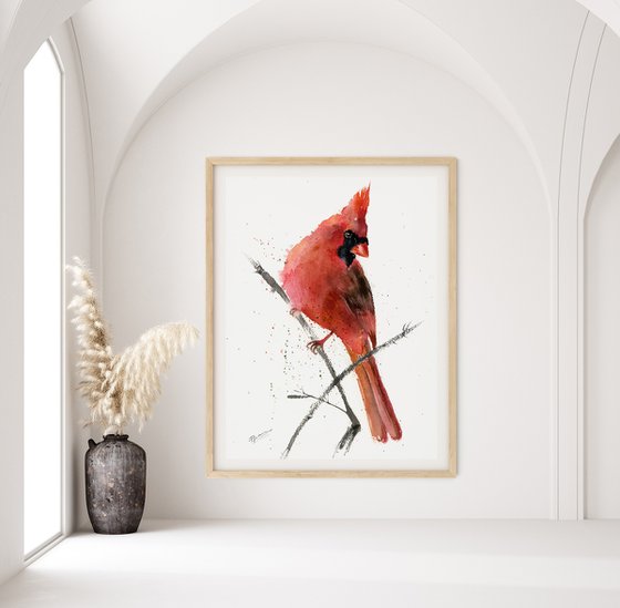 Watercolor Cardinal