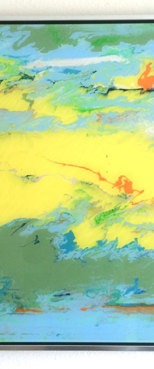 Abstract Painting Contemporary Original art on Plexiglass One of a kind  Framed  Ready to Hang Signed with Certificate of Authenticity by Vahe Yeremyan
