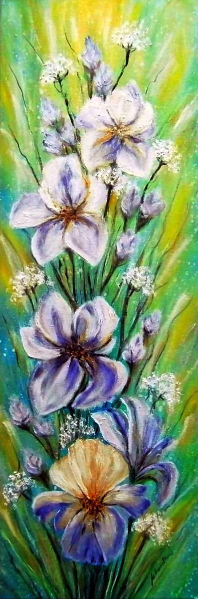 Irises 2.. by Emilia Urbanikova