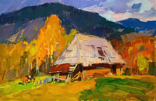 Autumn in the mountains. Kolochava village by Aleksandr  Kryushyn