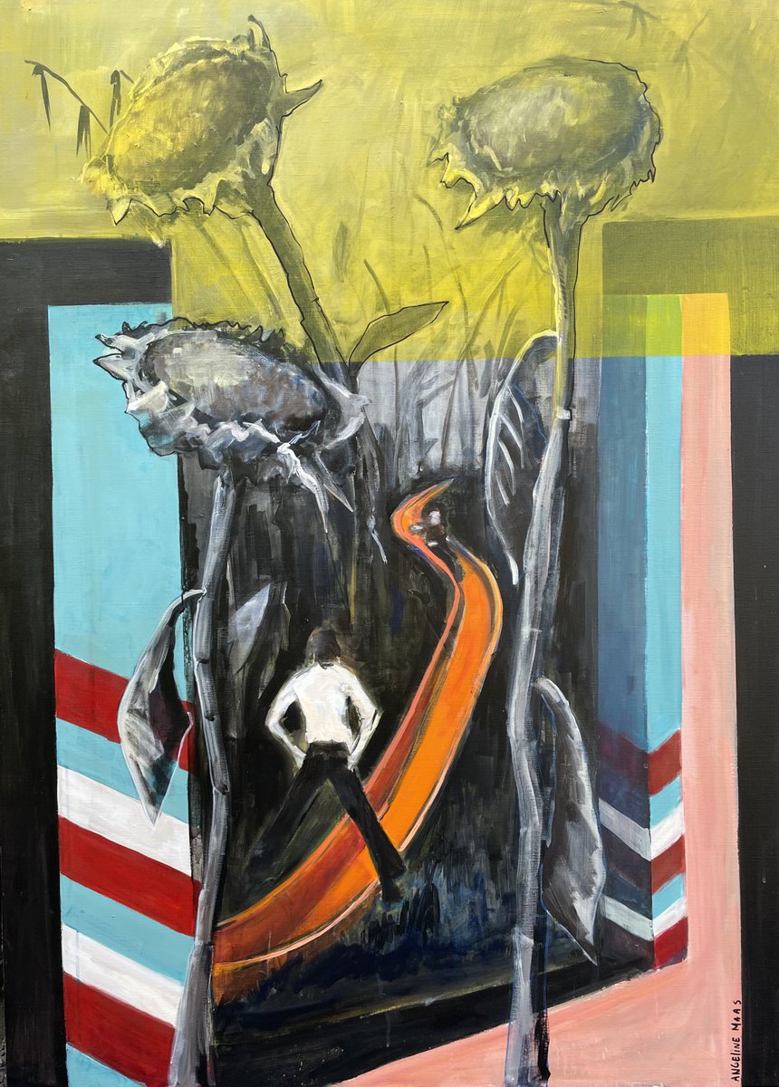 Impressionistic Portrait Oil Painting By Angeline Maas, 39 X 55, Game Of Life, Original Artwork