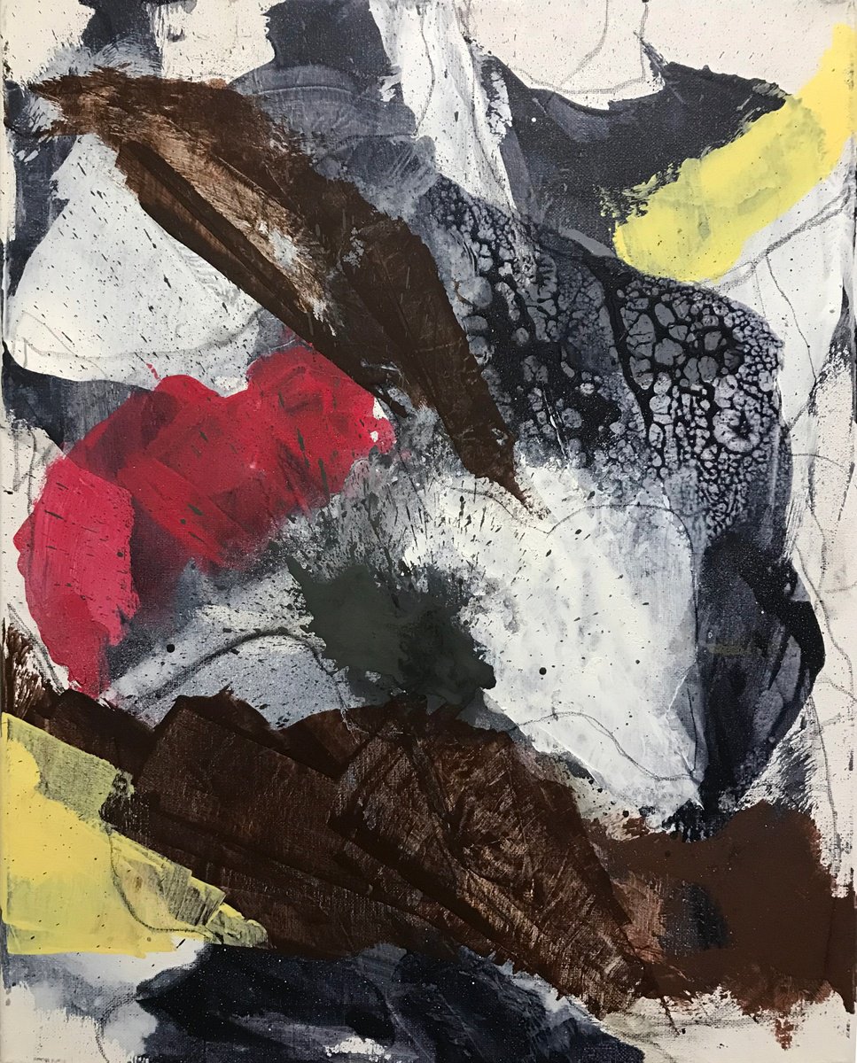 Organic Abstract Acrylic Painting By Kris Haas, 16 X 20", Notable, Original Artwork