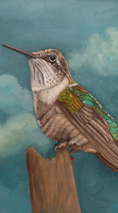Moonlighting Hummingbird by Angeles M. Pomata