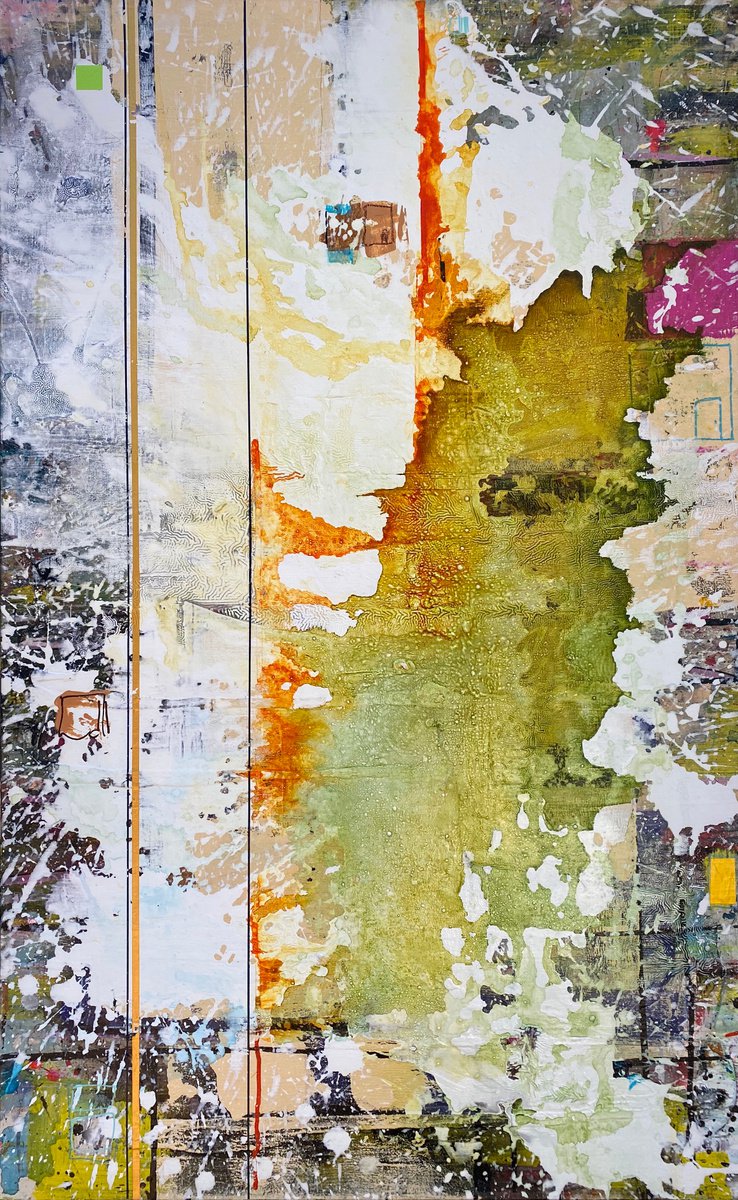 Organic Abstract Painting By Jason Forcier, 30 X 48, Take A Minute, Original Artwork