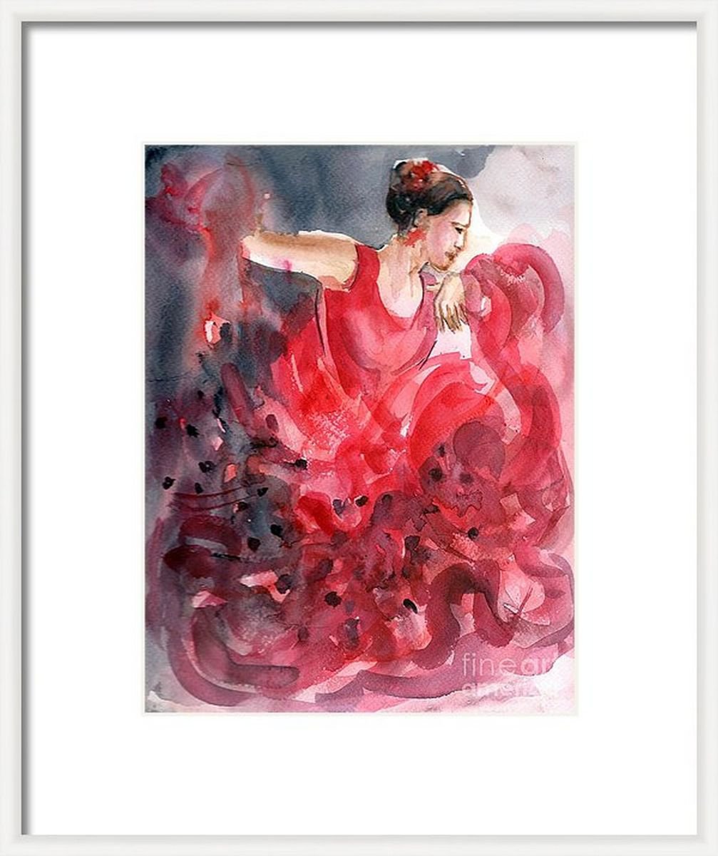 Flamenco Dancer Flamenco Frenzy 5 by Asha Shenoy