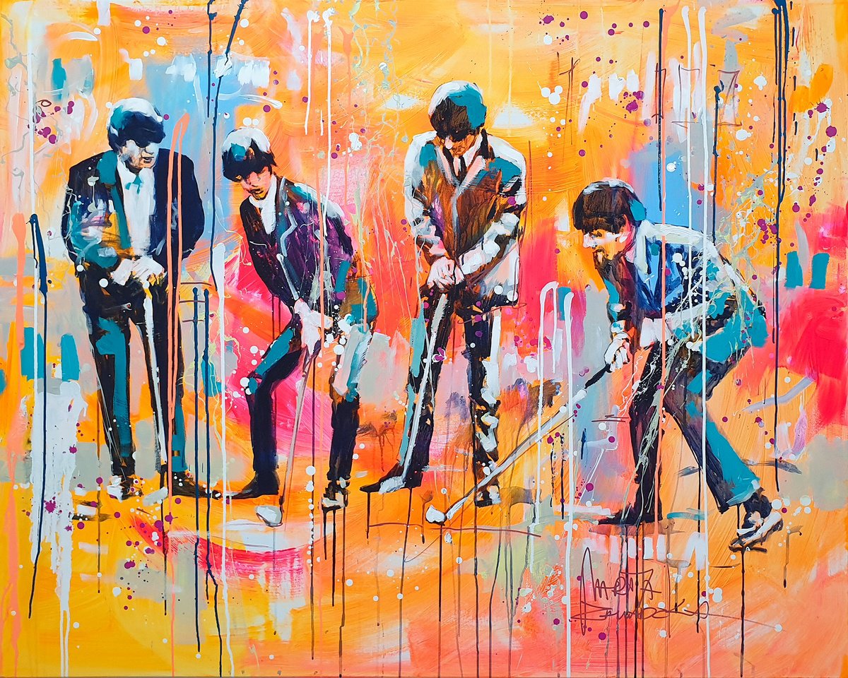 The Beatles on a golf course by Marta Zawadzka