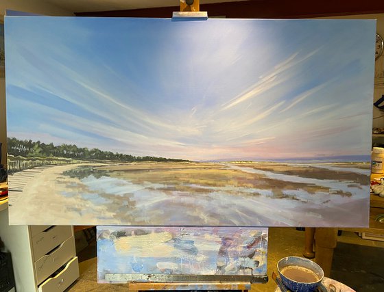 Holkham beach panorama. 140 x 80.