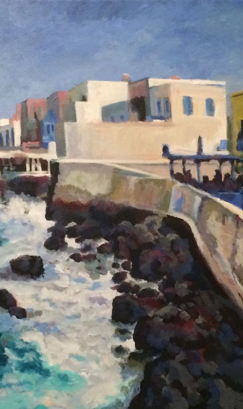 'Sea Wall, Nisyros' by R J Burgon