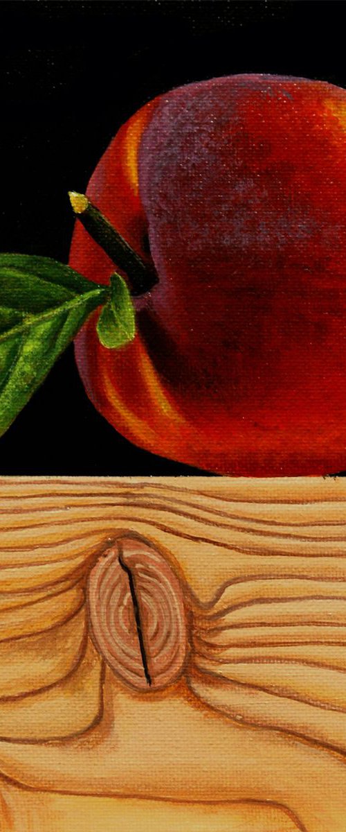 Peach On Wood by Dietrich Moravec