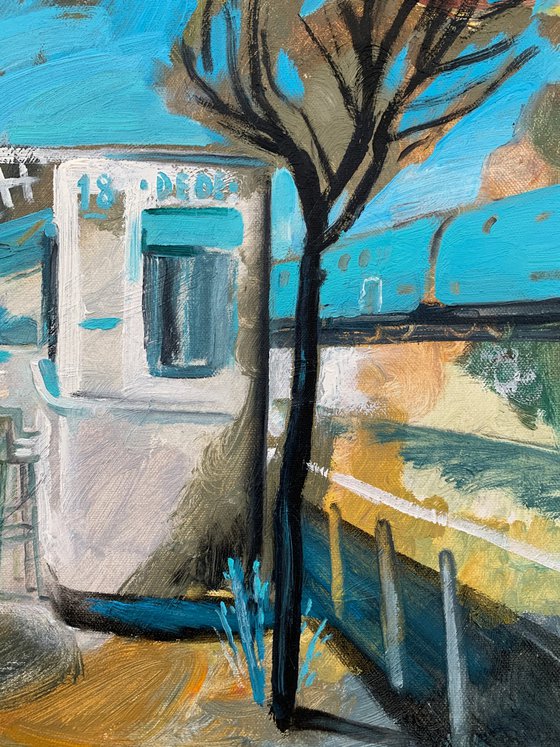 French Riviera. Seaside Kiosk