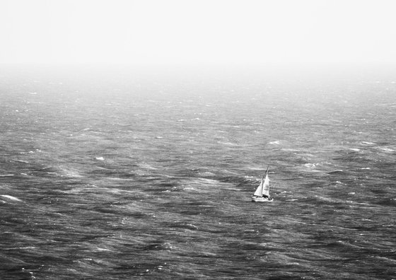 Sailing Boat in The Channel [Framed; also available unframed]