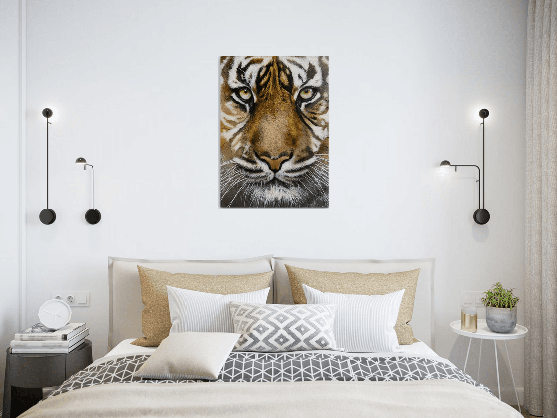 Tiger Eye Acrylic Painting By Paul Hardern 