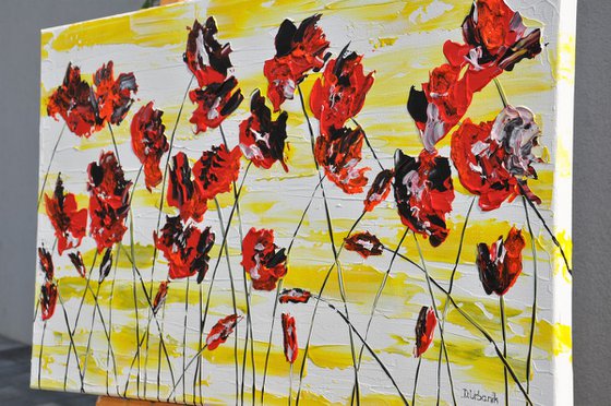 Red Poppies 2 90x50cm