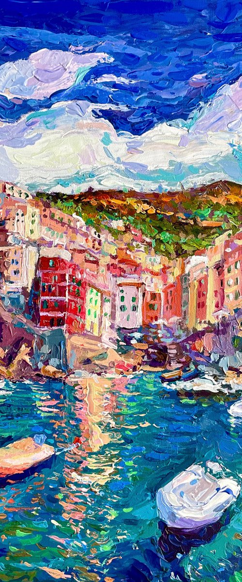 Riomaggiore Cinque Terre Italy by Adriana Dziuba