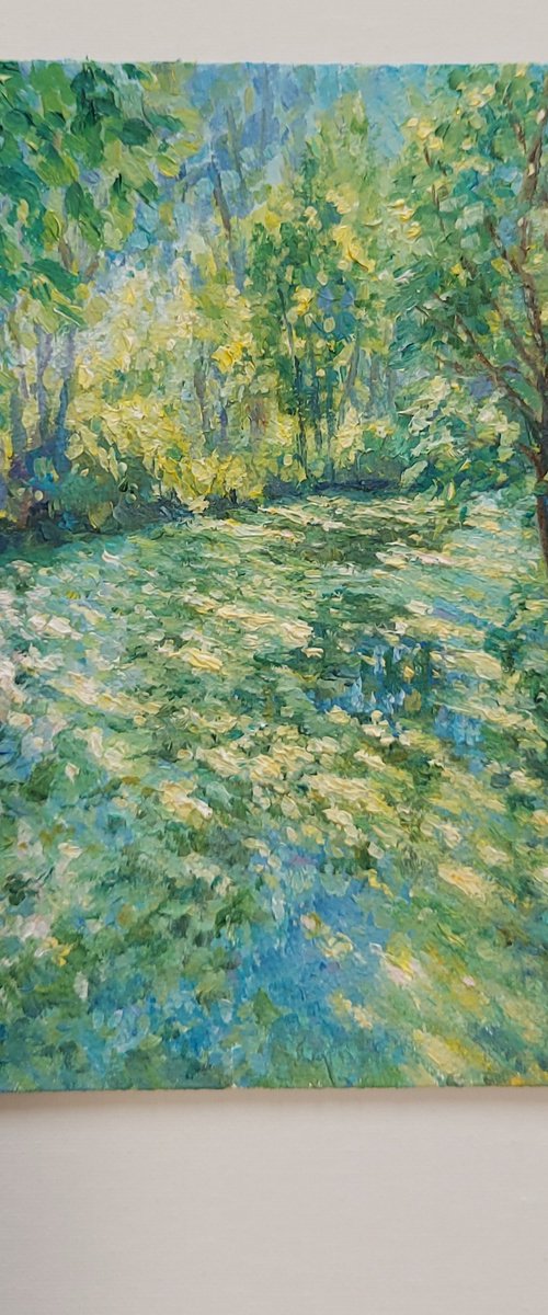 At the Pond. Evening Is Falling by Ekaterina Orlova