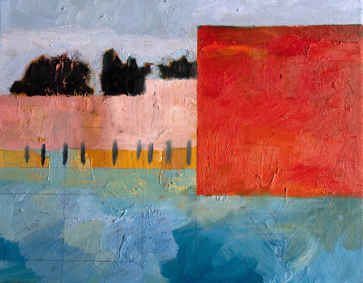 By The Pool By Elizabeth Anne Fox, 20 X 16, Artwork For Sale On Artfinder