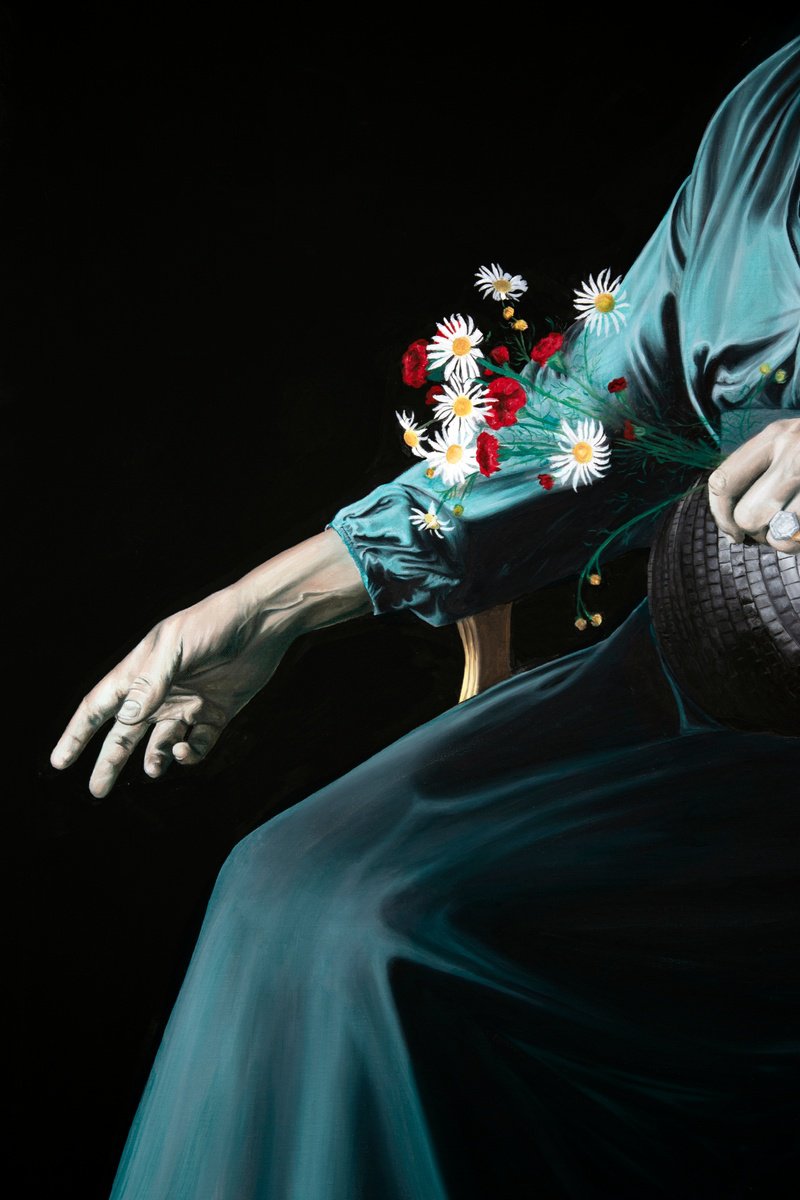 Photorealistic Portrait Oil Painting By Nicolas Maureau, 38 X 51", Catherine The Great, Original Artwork