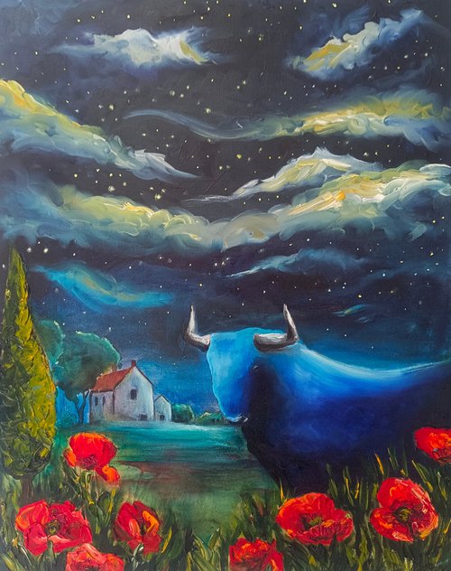 Blue Bull by Evgenia Smirnova
