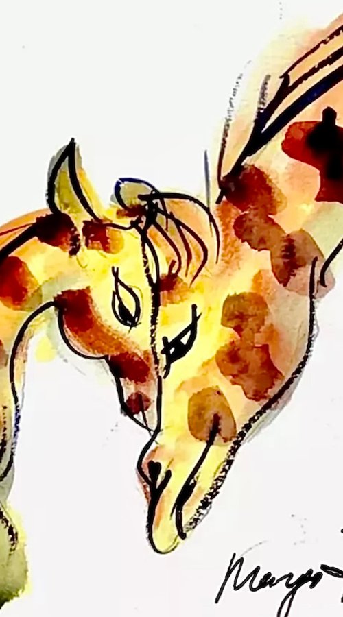 Giraffes #3 by Morgana Rey