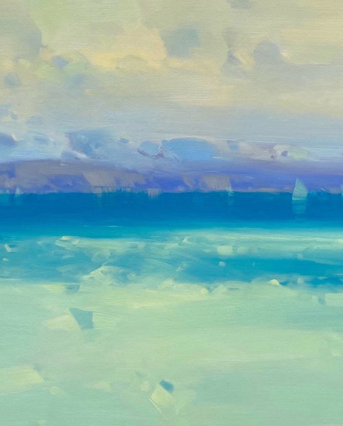 Pacific Coast, Original oil painting, Handmade artwork, One of a kind by Vahe Yeremyan