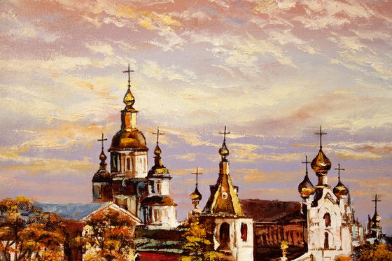 Autumn monastery , Old town , cityscape