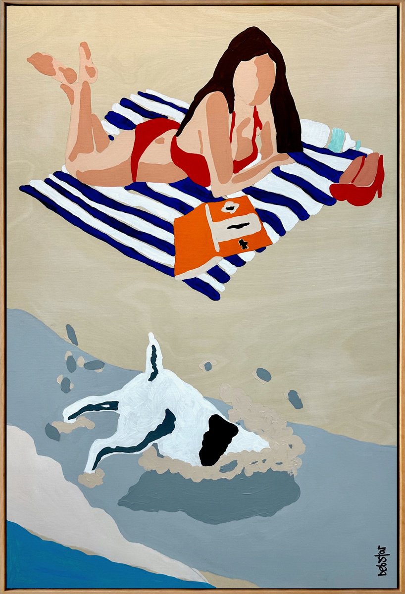 Urban And Pop Acrylic Painting , Snapshots Of Summer Beach 64Cm X 94.5Cm By Deborah Lang, 25 X 37, Artwork For Sale On Artfinder