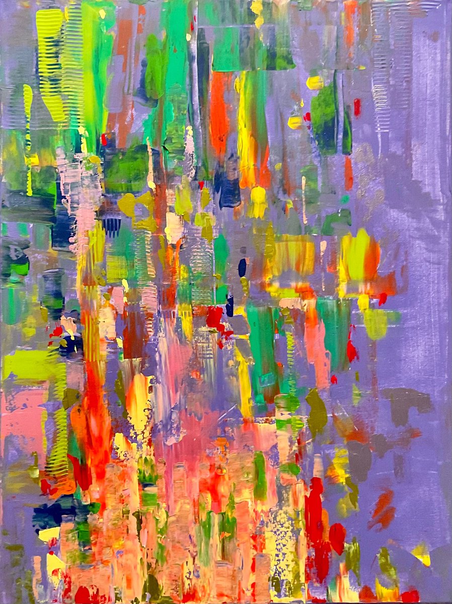 Organic Abstract Acrylic Painting By Vera Klimova, 24 X 31", Metamorposis 3, Original Artwork