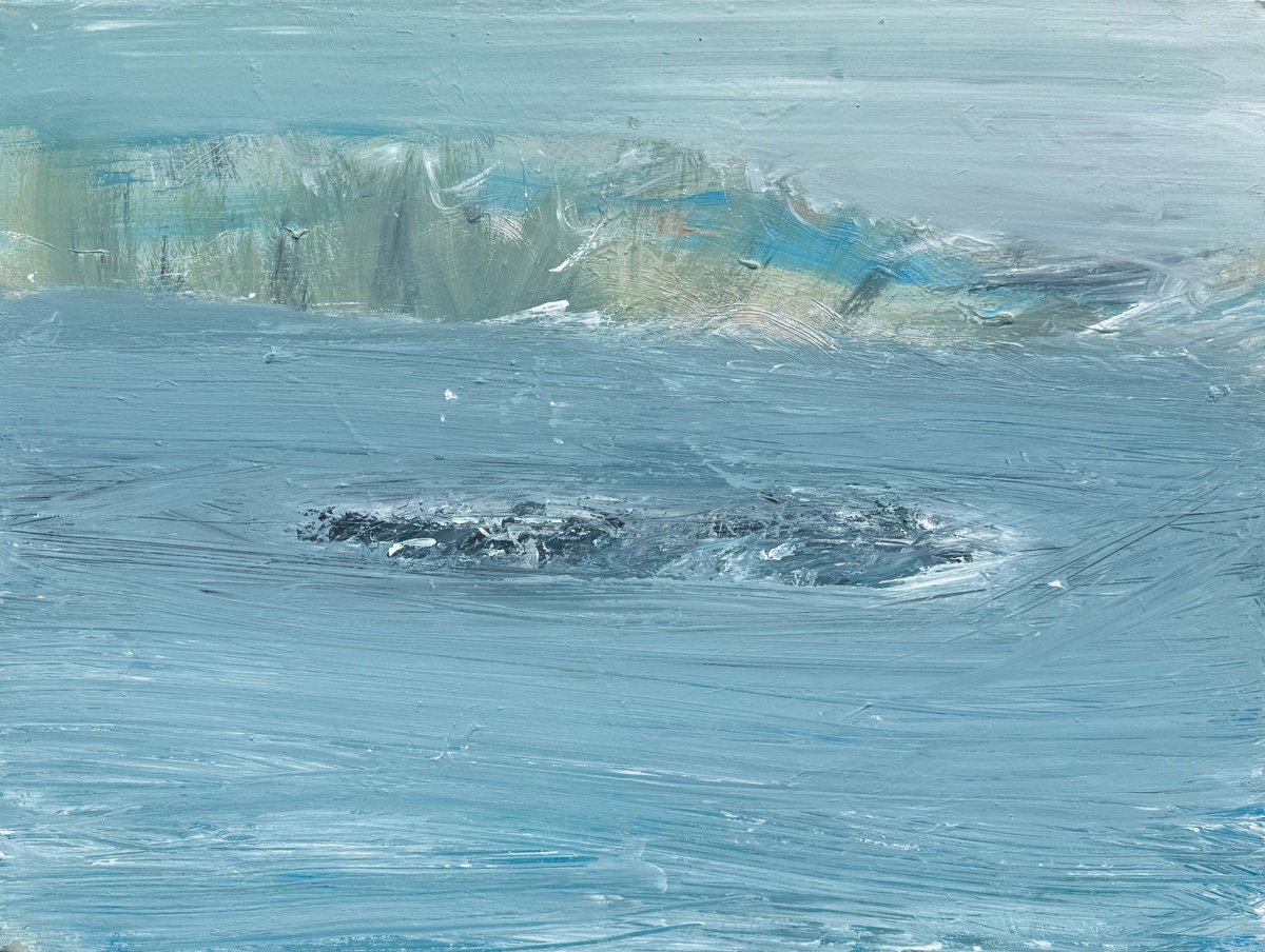 Abstract Landscape Oil Painting By Zakhar Shevchuk, 31 X 24", Mist Iv, Original Artwork