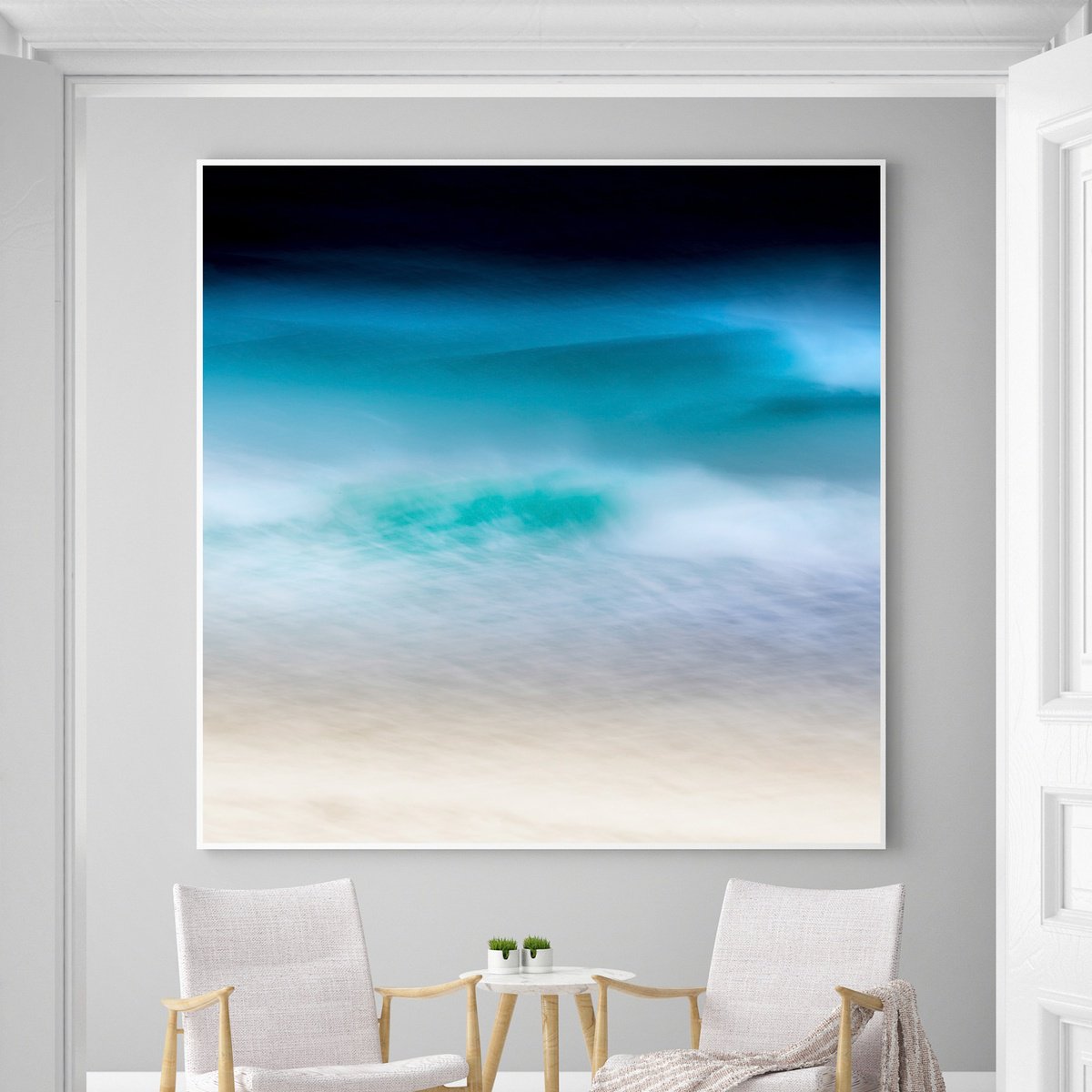 Abstract Landscape Photograph By Lynne Douglas, 60 X 60", Atlantic Poetry, Original Artwork
