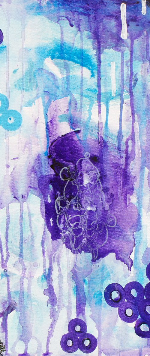 Blue and Purple Abstract Painting by Bex Parker