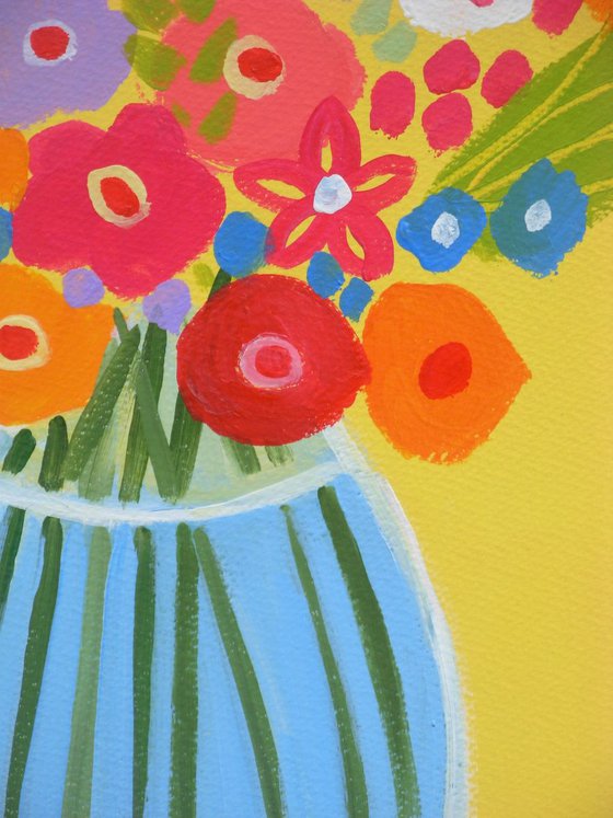Summer Flowers in a glass vase