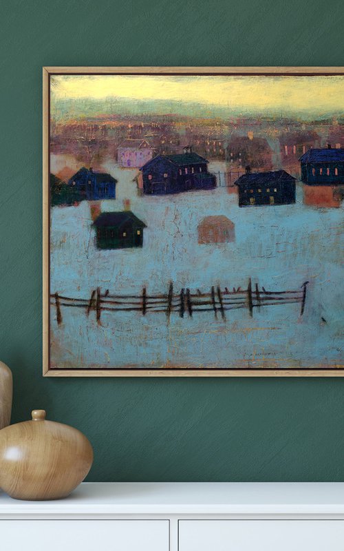 Vanishing Village from Olkon Island, Lake Baikal - 70x50 cm by Ayna Paisley